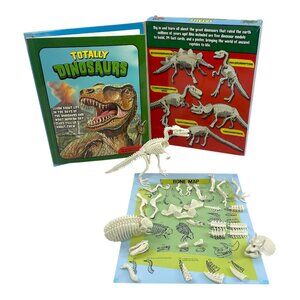 Totally Dinosaurs Educational Book Skeleton Models Fact Cards Poster Kit Kids